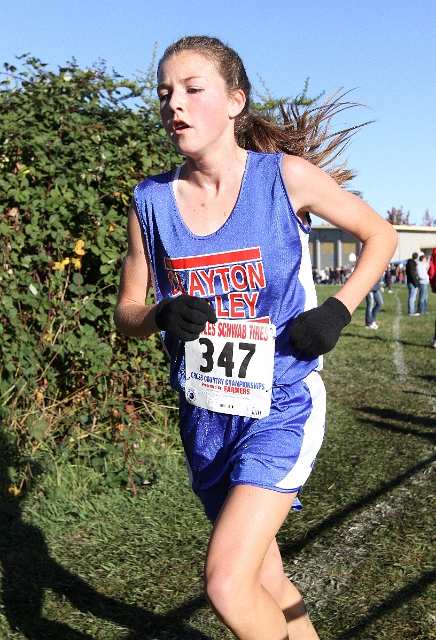 NCS XC D2 Girls-048.JPG - 2009 North Coast Section Cross Country Championships, Hayward High School, Hayward, California